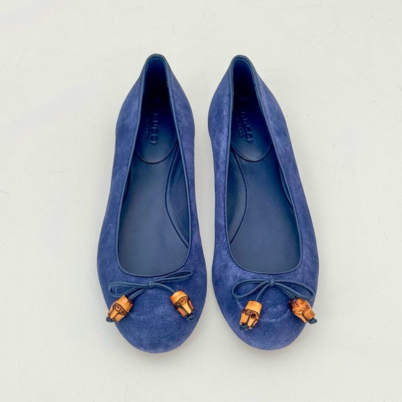 Gucci Bamboo Suede Flats (Size 6.5) - Picture 1 of 6